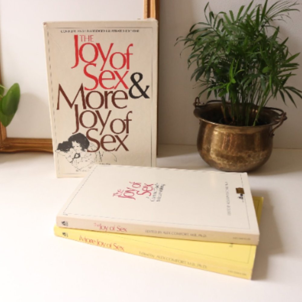 1970s Sex Book BOX SET - 2 Books - 1972 The Joy of Sex, 1974 More Joy of Sex